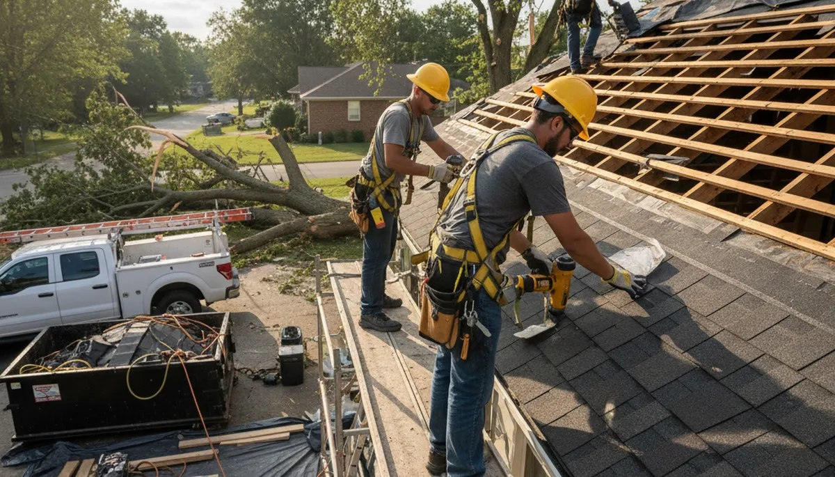 Cleveland, OH tree service crew handling storm damage cleanup and safe tree removal