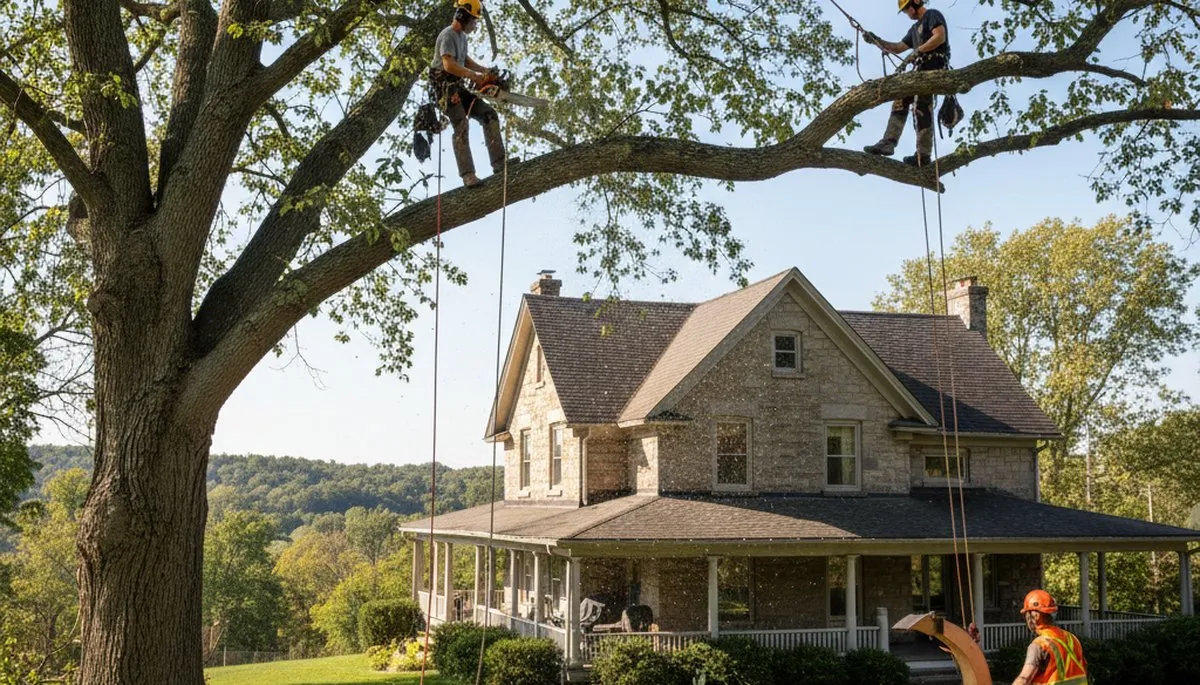 Tree service crew in Cleveland, OH providing professional tree care and removal services